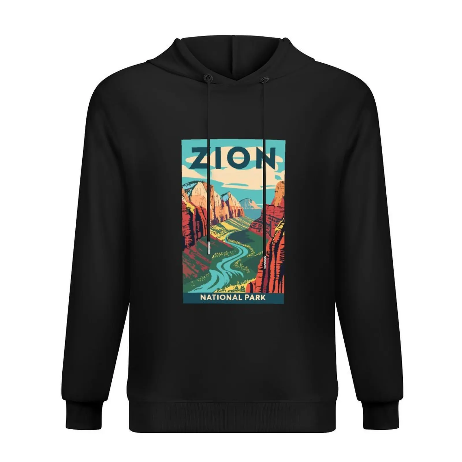 

A Vintage Travel Art of the Zion National Park - Utah - US Hoodie men's winter sweater mens clothes men's clothes new in hoodies