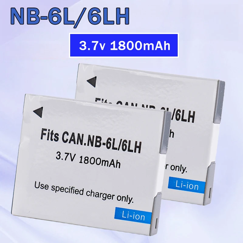 New 1-4pcs NB-6L NB 6L NB6L Battery 3.7V 1800mAh Rechargeable Lithium Battery for Canon IXUS 105 210 95 300 200 310 265