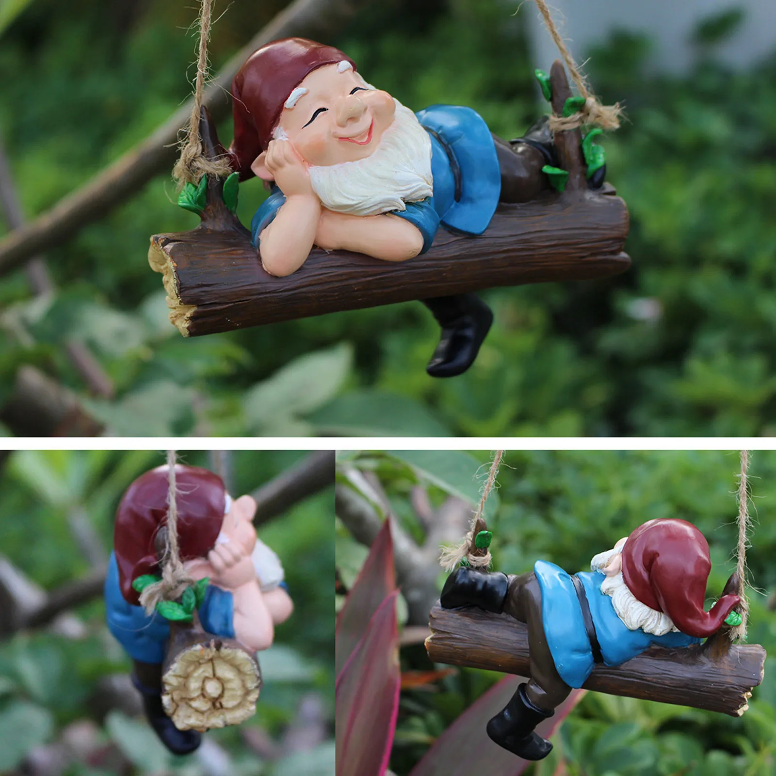 Outdoor Garden Guardian Dwarf Elves Pendant Funny Elf Ornament Garden Gutter Guard Guardian Lower Nozzle Decorative Statue