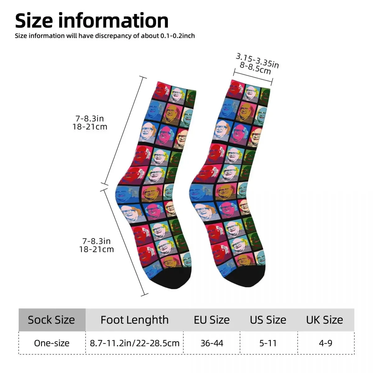 Danny DeVito Pop Art Socks Harajuku High Quality Stockings All Season Long Socks Accessories for Unisex Christmas Gifts