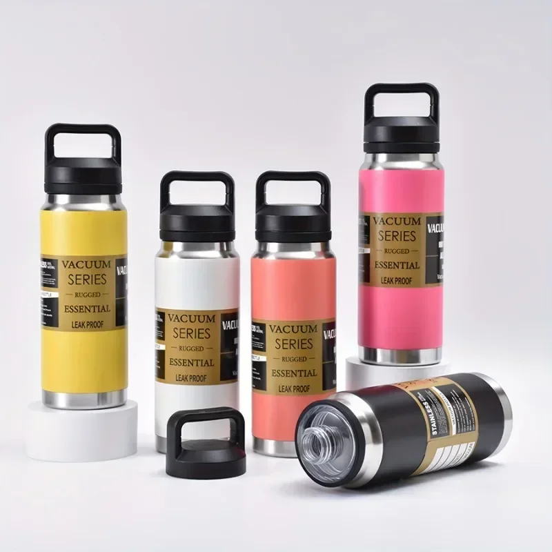 

1pcs Large Capacity Stainless Steel Insulated Water Bottle with Handle for Outdoor Sports Travel Portable Thermos