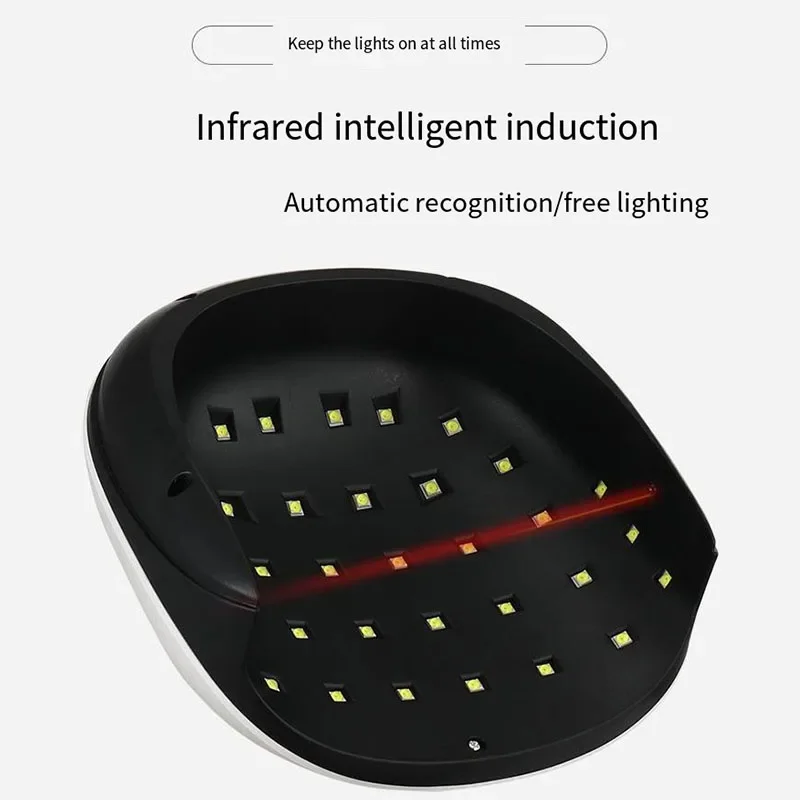 Professionelle Nagellampe für Maniküre mit 4 Timer-Einstellungen, 48 W UV-LED-Nagellampe, Nägel für schnell aushärtenden Gel-Nagellack für den Salon