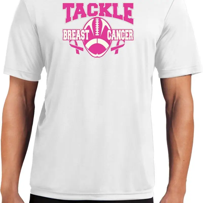 

Buy Cool T Shirt Breast Cancer Tackle Moisture Wicking