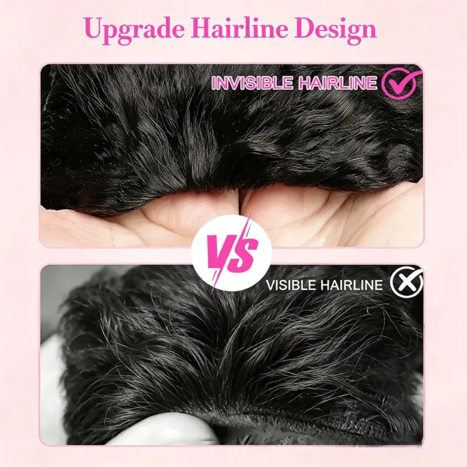 Burmese Curly Half Wig Human Hair Wig 3 In 1 Seamless Flip Over Half Wigs Beginner Friendly Glueless Wigs Human Hair With Spiral End Elastic Drawstring Wear And Go Wig Natural Color view 5