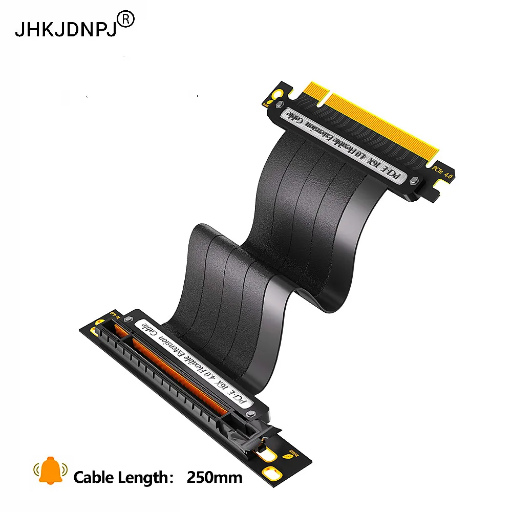

PCI-E4.0 GEN4 16x Male to Female Extension Cable 25cm, pcie X16 GPU Riser Cable (90 Degree )