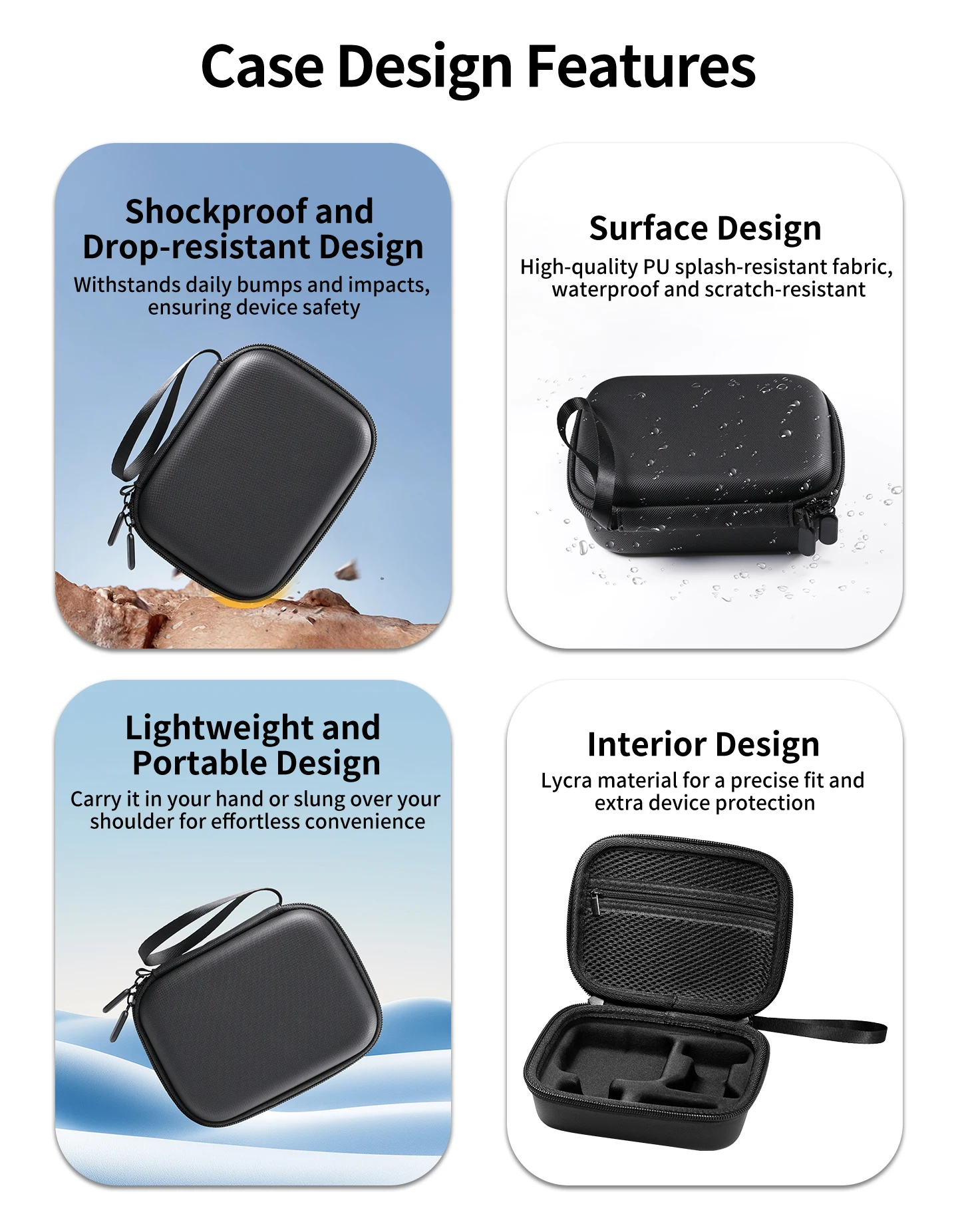 Mini Anti-scratch Lagerung Tasche Für DJI OSMO NANO Reise Wasserdichte Schutzhülle Tragetasche PU Handtasche Box Kamera Zubehör – Detail 14