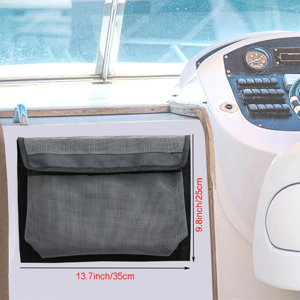 Adhesive-Backed Marine Net Storage Bag Portable Storage Bag For Outdoor Boat Storage Bag Mesh Organizer
