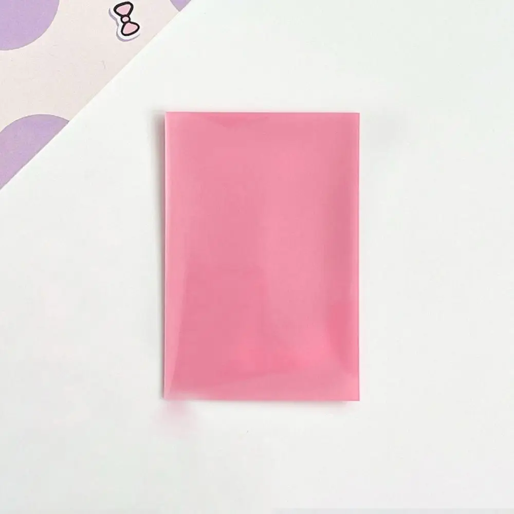 10pcs/set Fashion Macaron Color Idol Photo Protective Cover DIY Pure Color Photo Cards Bag Two-layer Photo Card Film Home