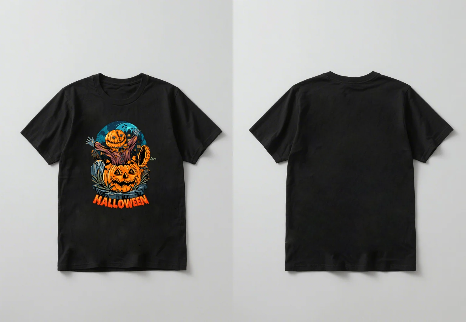 

Новая модная и модная рубашка с короткими рукавами и тыквой на Хэллоуин. 2025 года — повседневная, свободная, удобная и универсальная.