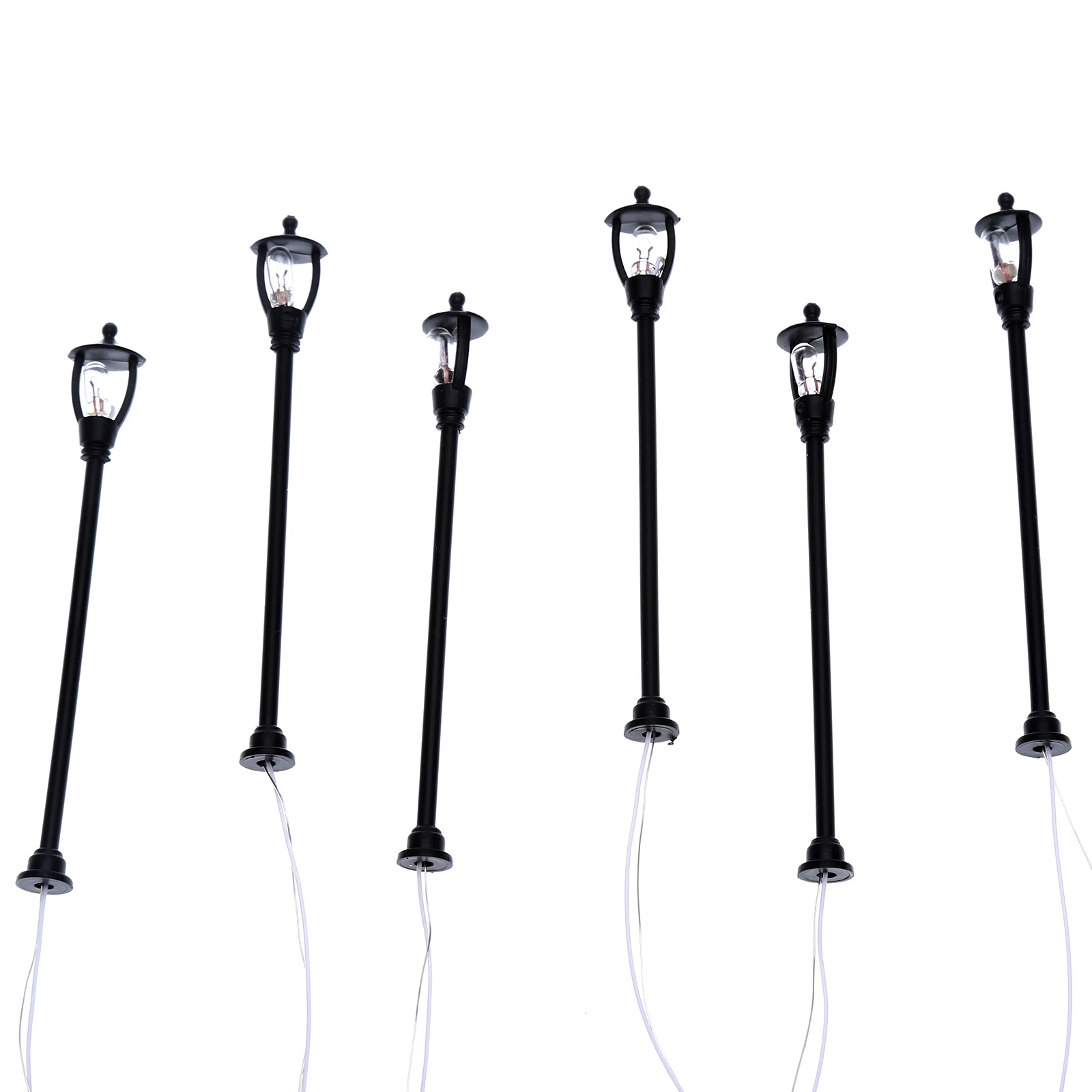 20 sztuk Model światła ogrodowe Park Street Model układu kolejowego pojedynczy klosz Lamppost lampa uroczysty Party Decor 1:100 HO skala