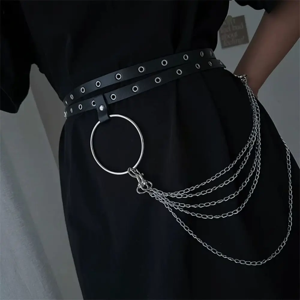 

Adjustable Multi-layer Women Waist Belt JK Extended PU Leather Belt Hip Hop Shoulder Strap Dress Waist Chain Women