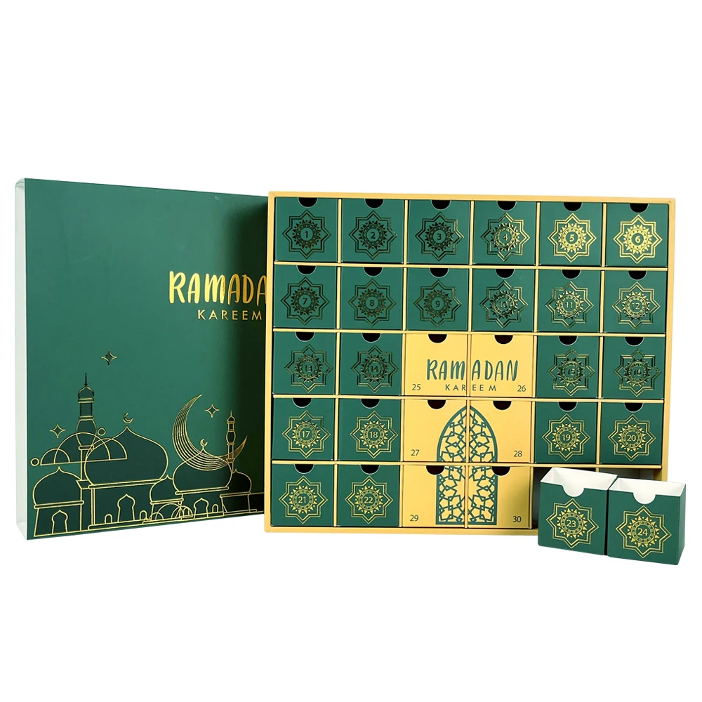 Luxury Advent Calendar Surprise Mystery Gift Box Muslim Cosmetic Makeup Ramadan Advent Calender 30 Days Advent Calender Box