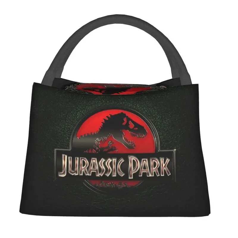 Jurassic Park Insulated Lunch Bag for Women Portable Dinosaur World Cooler Thermal Bento Box Work Picnic