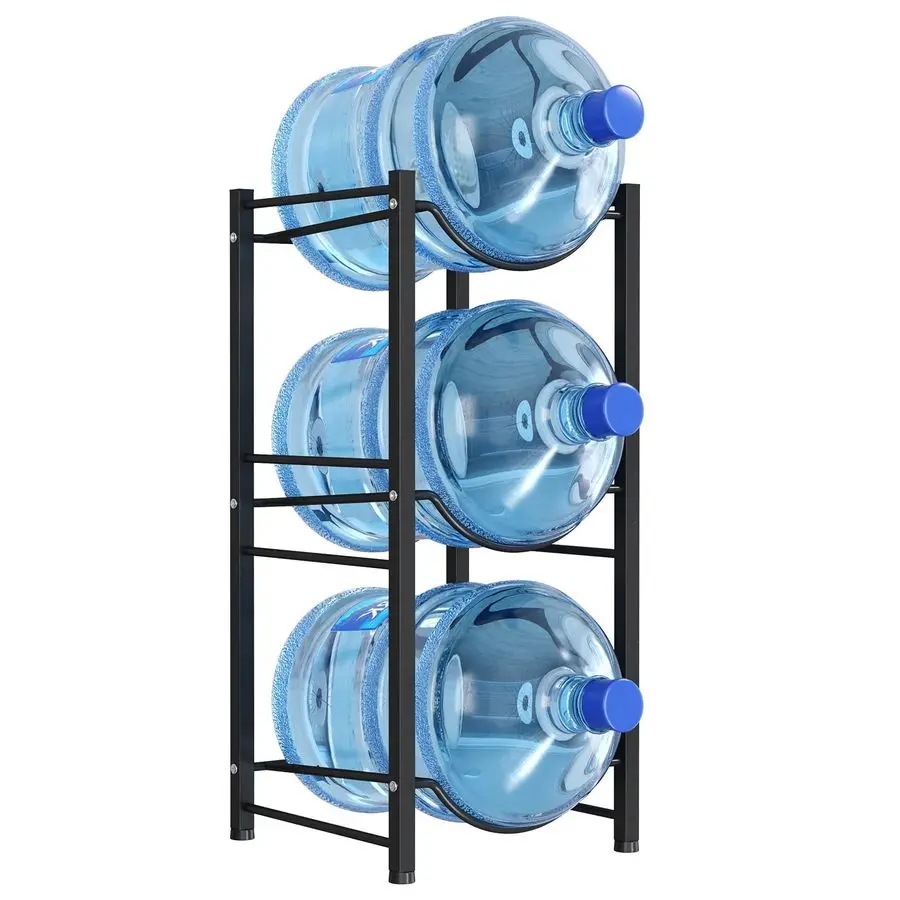 

5 Gallon Water Jug Holder, 3 Tier Water Bottle Stand, Heavy Duty Water Dispenser Rack with 3 Slots for Gallon Jugs, Detachable W