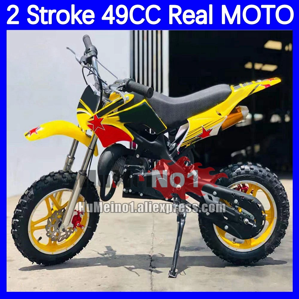 49 50 CC Dirt Bike Mini Off-road Vehicle Apollo Mountain Small Motorcycle 2-Stroke Cross Gasoline Kart Children Racing Motobike