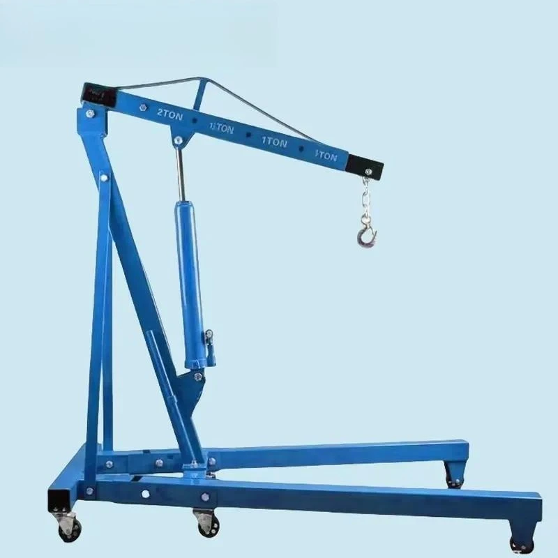 2 Ton Foldable Hydraulic Engine Crane Manual Truck Lifting Tool Multifunctional Workshop Hoist for Automobile Repair Garage