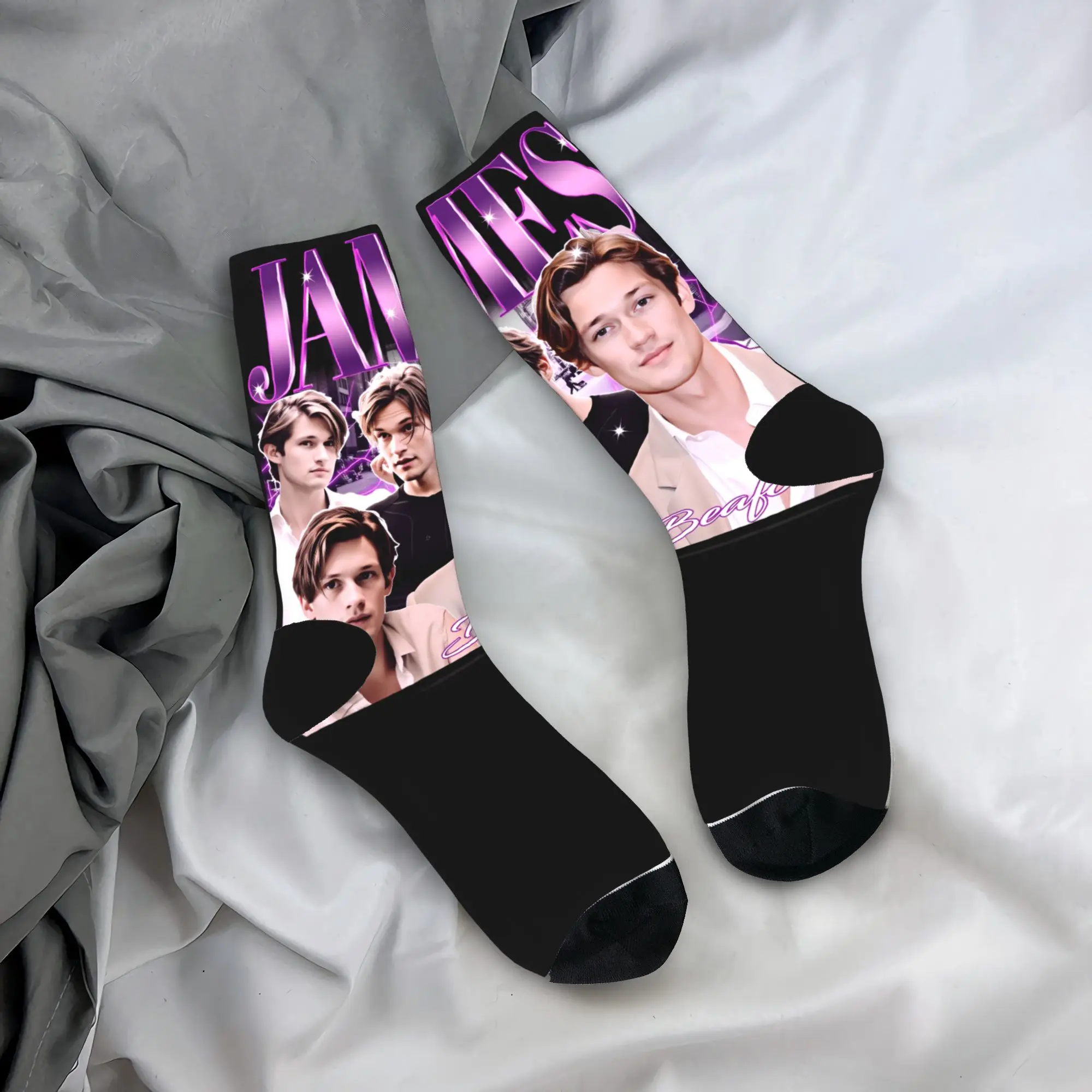 James Beaufort Socks  Casual Stockings Couple Breathable Running Sports Socks Autumn Graphic Anti Bacterial Socks