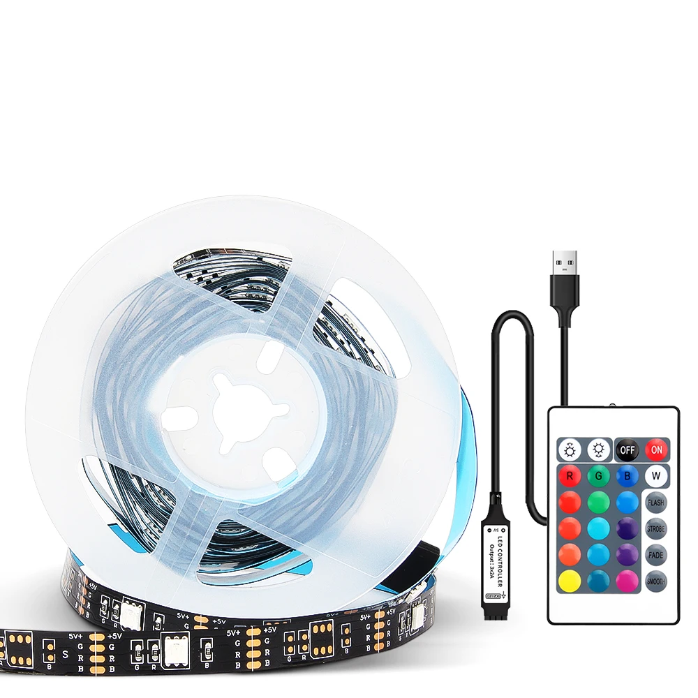 

Bluetooth Led Strips Lights 5v RGB 5050 Flexible Led Lighting Lamp luces Phone USB APP Control For TV BackLight Party 1-20M