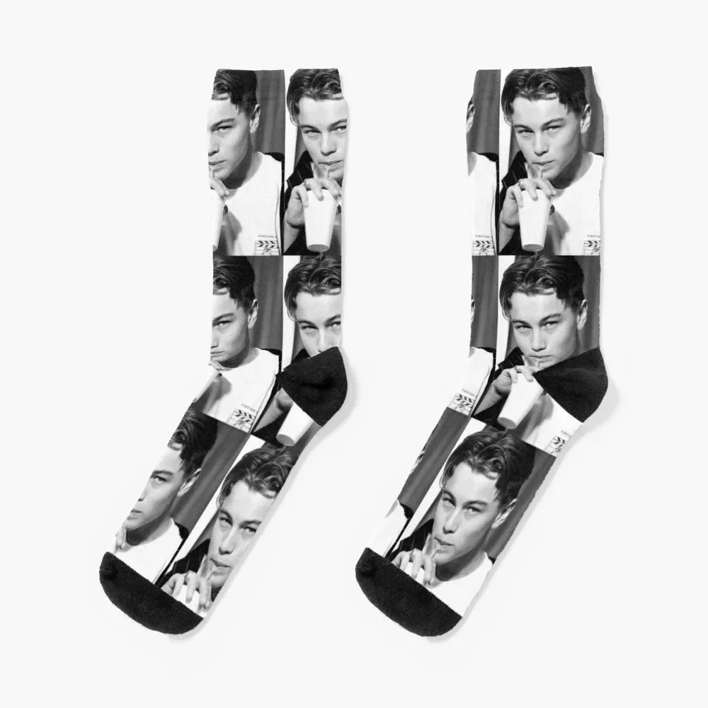 

Leonardo DiCaprio young Socks christmas gifts valentine gift ideas heated kawaii Women Socks Men's