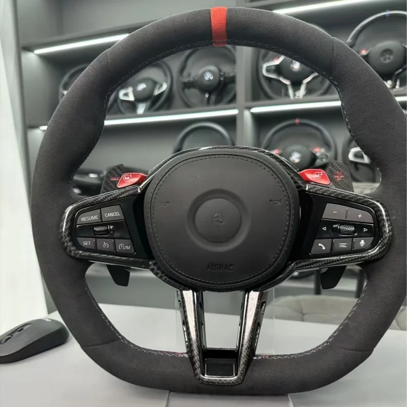 

suitable for BMW M series suede sports steering wheel G/F series with M1/M2 red paddle shifters