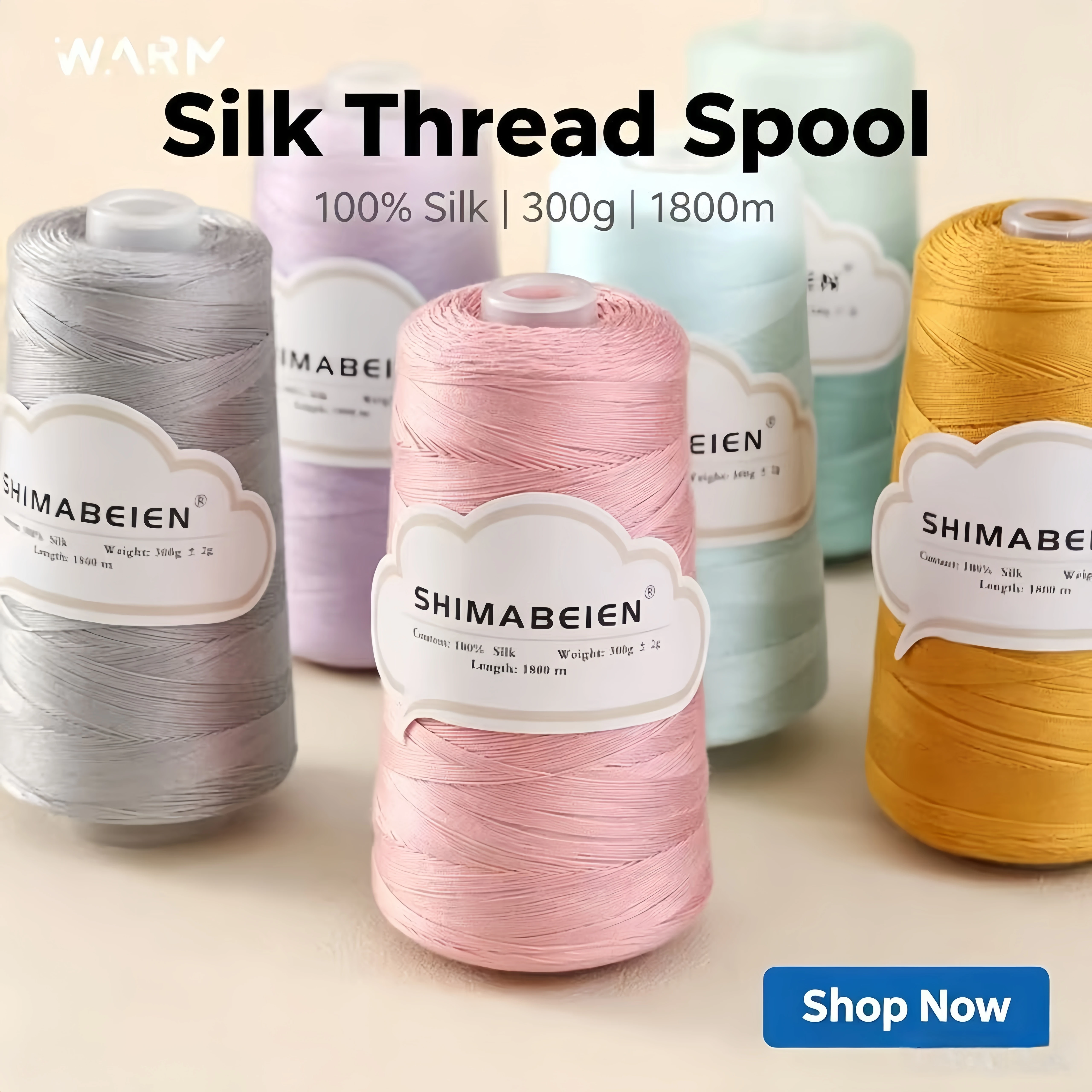300g, 1800m, Silk Bamboo Charcoal Lace Yarn for Knitting and Crocheting Vests, Shawls, Sweaters, and Handicrafts. Spring and Sum view 4
