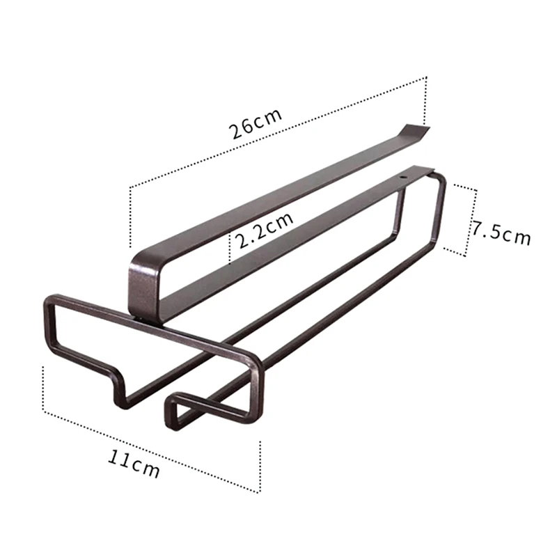 1pcs New Glass Goblets Hanger Rack Upside Down Stemware Home Pub Holder Stainless Steel Shelf Organizer No Installation Required