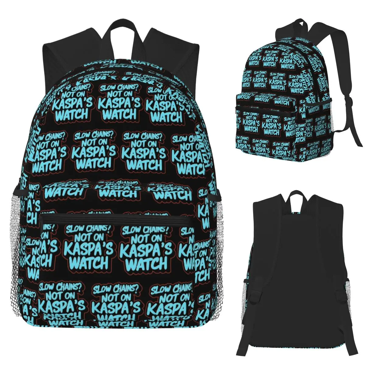 

No Vote. Just Verify. Kaspa Student Backpack School Bag Hiking Travel Daypack for Men Women Fashion Bookbag Shoulder Bags