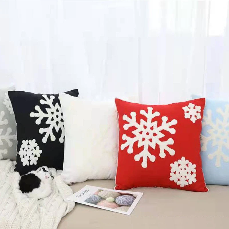 

Canves Wool Big Snowflake Throw Pillowcase 45x45cm