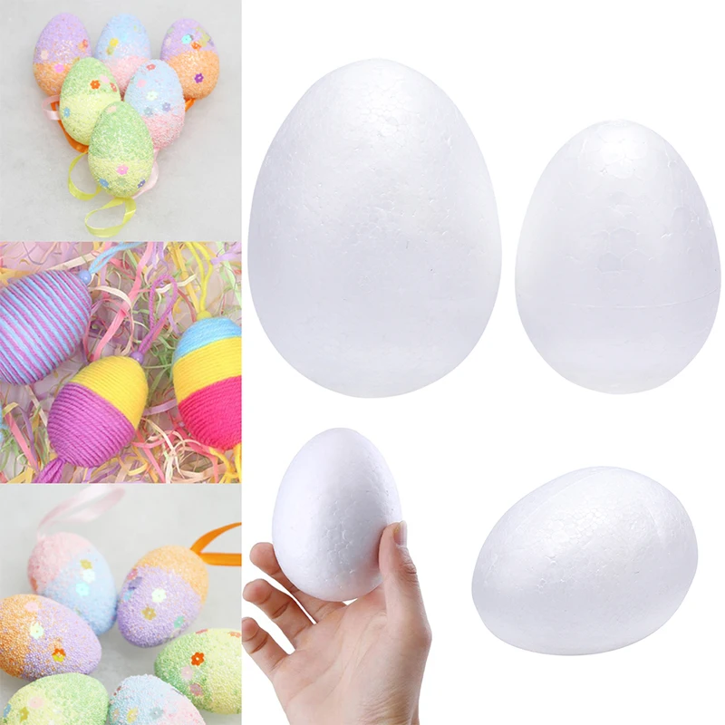 8/9/10Cm 10 Pcs Modelling Polystyrene Styrofoam Foam Egg Ball For Diy Valentine's Day or Easter Day Decoration Diy White Craft