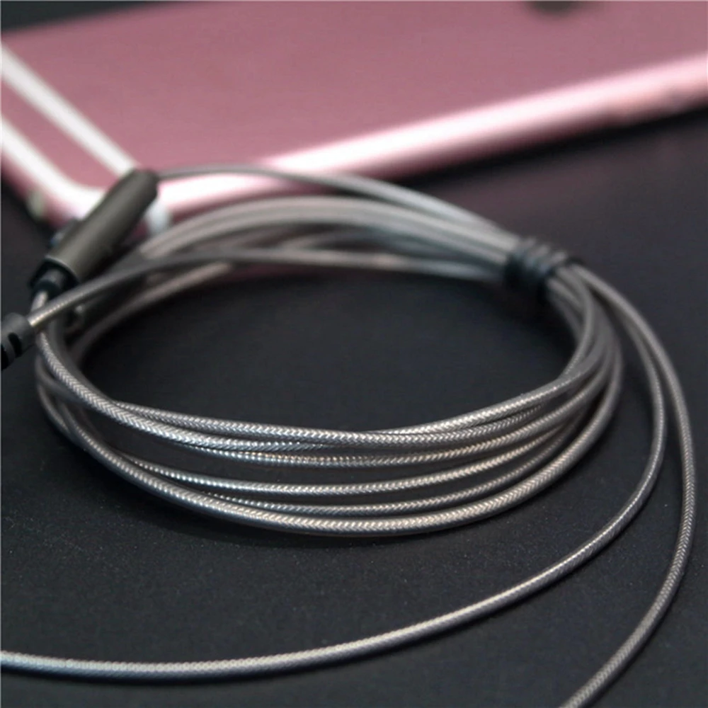 DIY Earphone Cable with Mic Controller Repair Replacement for Headphone