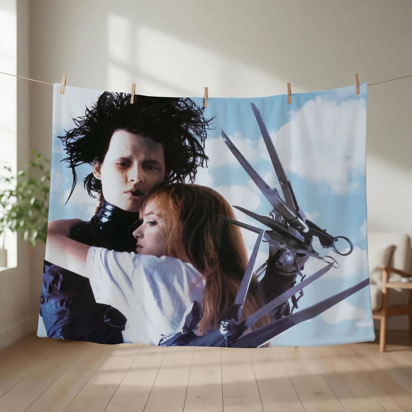 Edward and Kim Throw Blanket couch cozy soft plush fuzzy picnic outdoor blanket