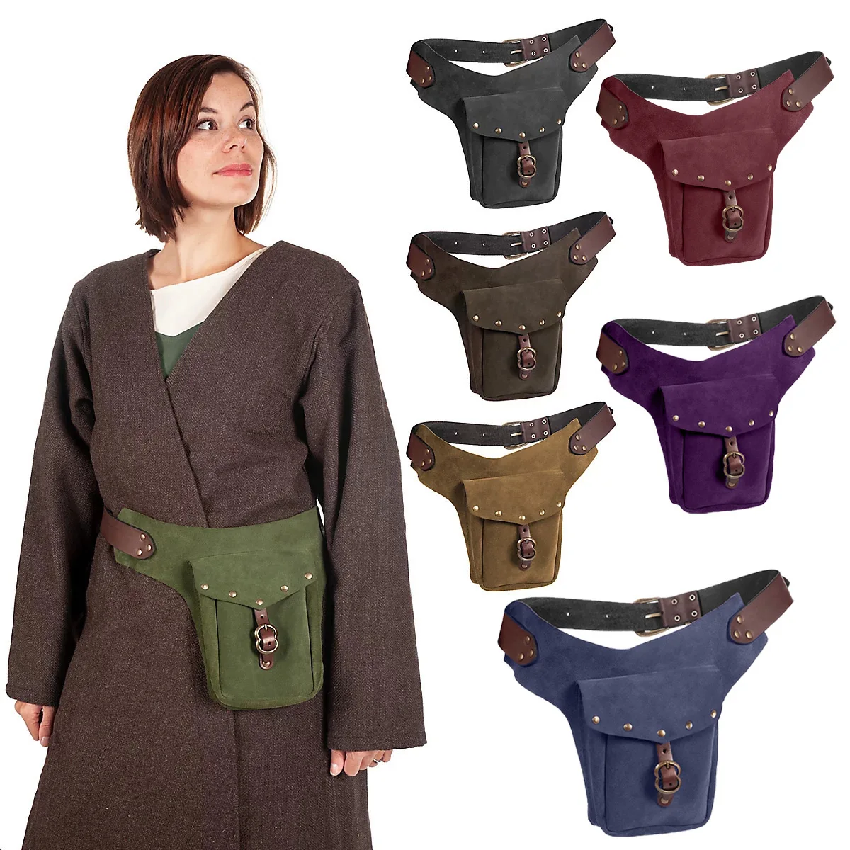 

New European Retro Viking Waist Bag Medieval Renaissance Cosplay Accessory