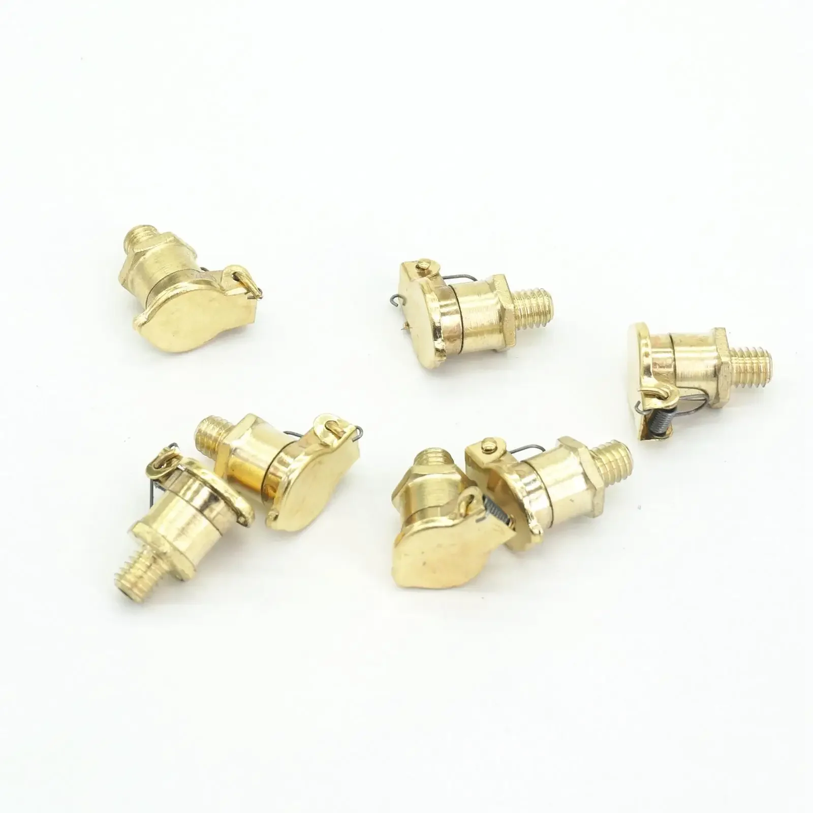 20pcs M6x1mm Male Thread Brass Plated Zinc Alloy Oil Cup Oil Port Cap Oiler Flip Cap Cover For Genertor Engine Bottom Brackets