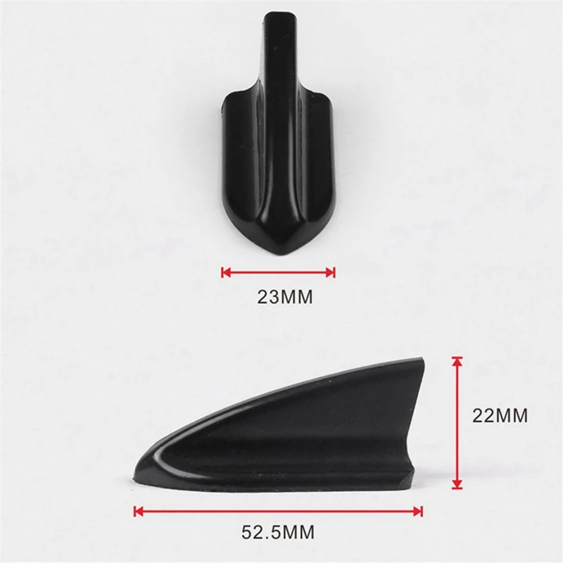 30Pcs Black Car EVO-Style PP Roof Shark Fins Spoiler Wing Kit Vortex Generator