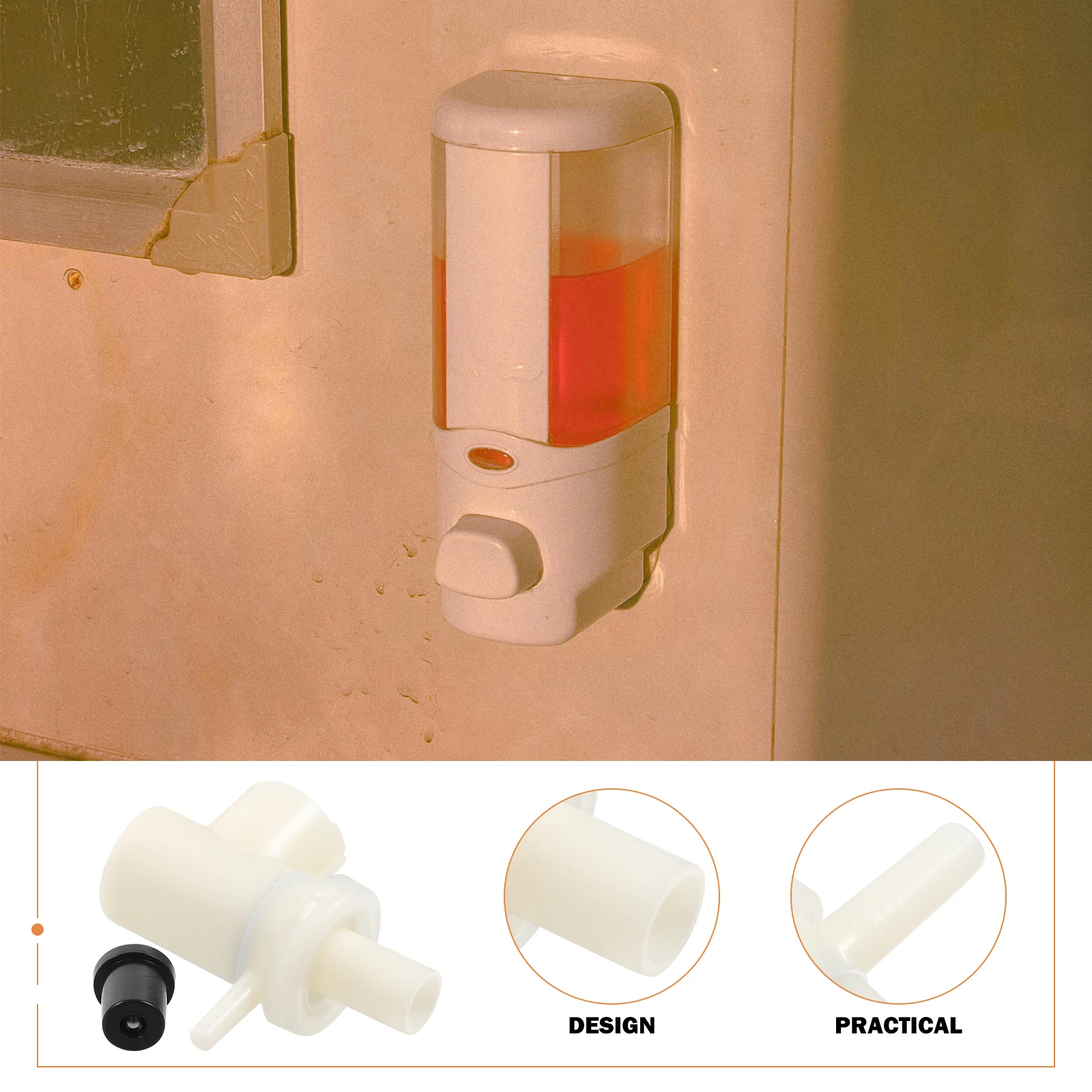 

Plastic Wall Mounted Soap Dispenser Pump Replacement Bottle Pump for Kitchen Hotel Use Soap Holder Dispenser Part