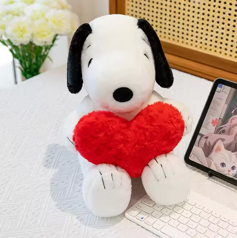 Snoopy Cartoon Plüschtier, süßes Hundekissen, Sofa-Rückenkissen, Plüschpuppe, Geschenk zum Valentinstag, Geschenk für Mädchen, Geburtstagsgeschenk