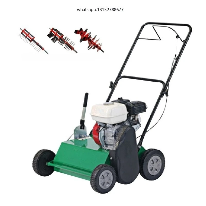 Petrol Lawn Scarifier Hand Push Lawn Scarifier Machine Grass Carding Machine Lawn Comber
