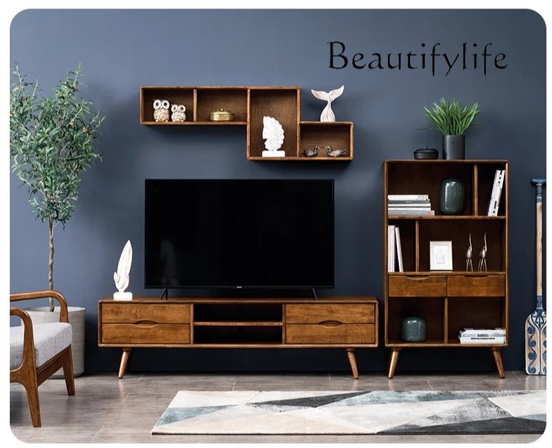 

Retro all-solid wood TV cabinet Nordic simple modern American imported solid wood furniture 1.8 meters