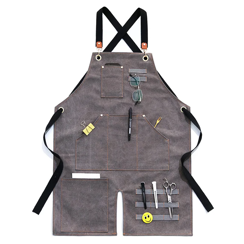 Outdoor Originality Apron Multi-functional Pocket Hairdresser Woodworking Overalls Repair Machinist Tools Waterproof Long Apron