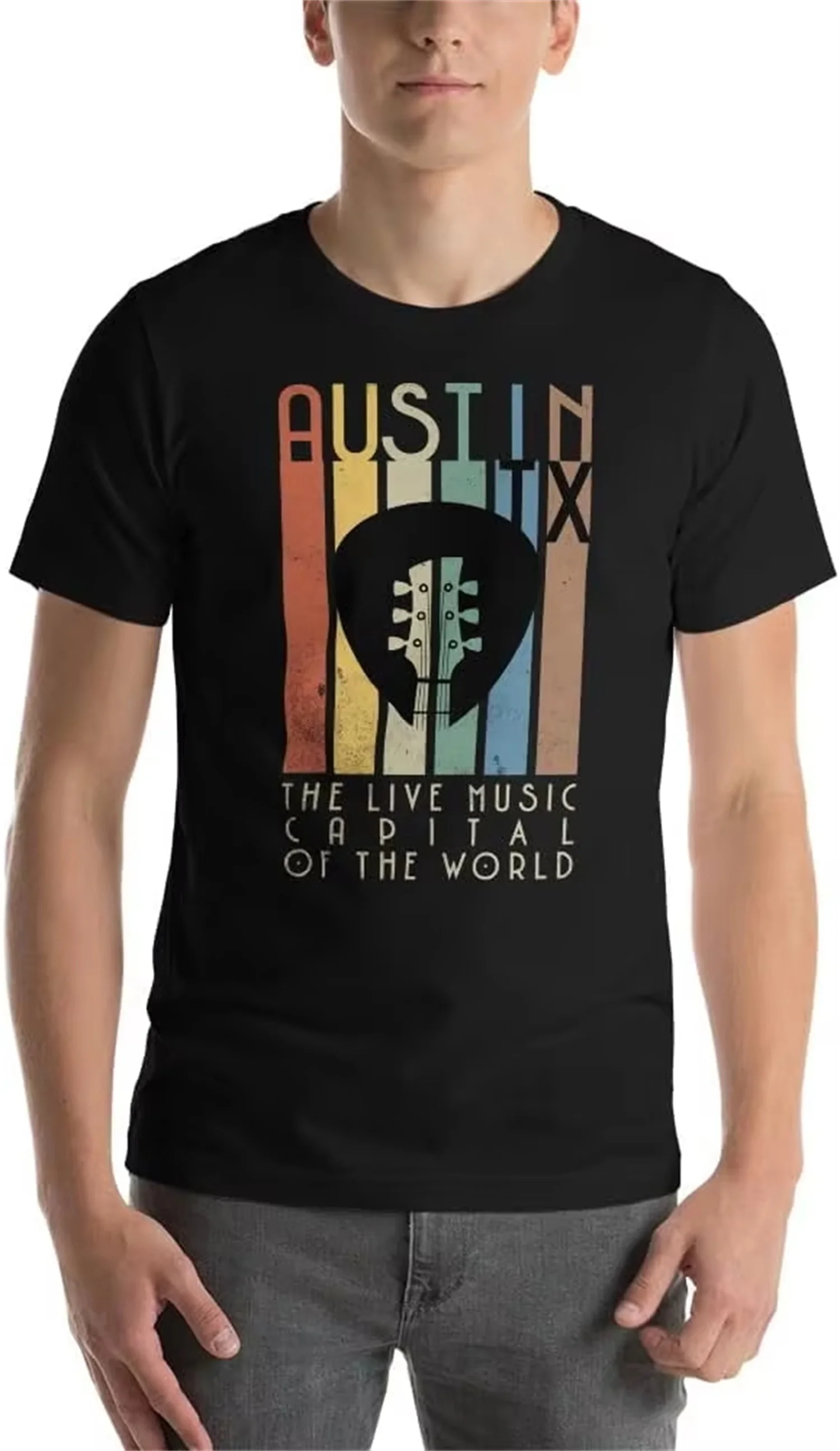 Men's TX Austin, TX Live Music Capital of The World T-Shirt