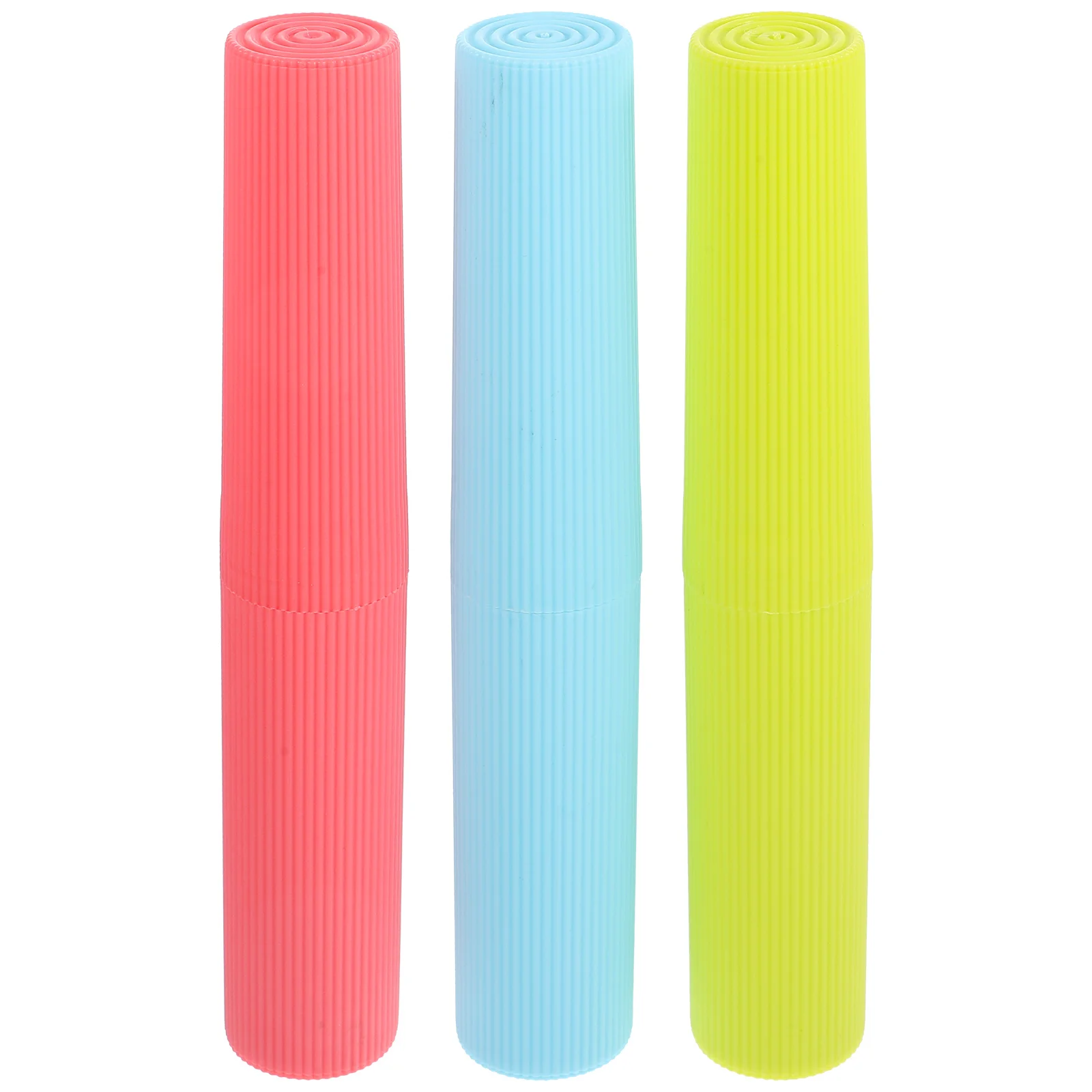 

3pcs Box Travel Containers Holder Green Toothbrush Travel Containers 20x3cm Protect Portable Case