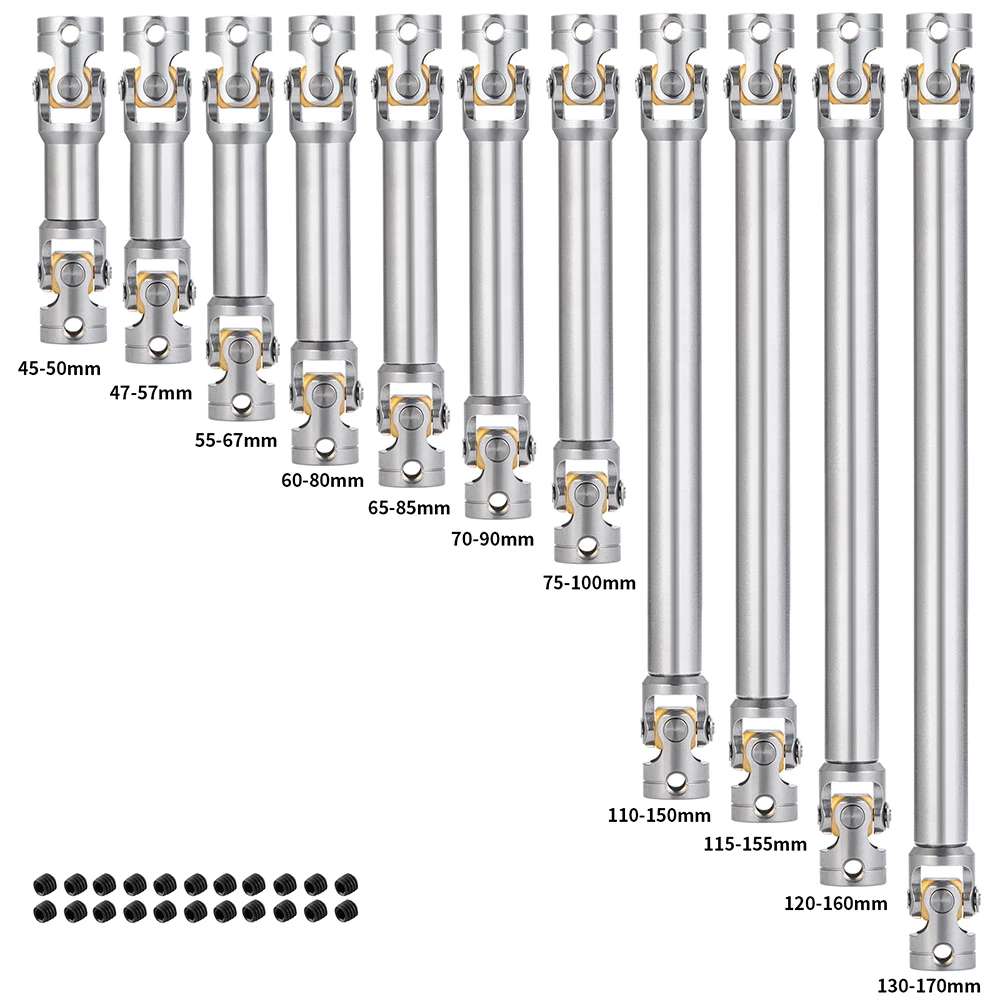 AXSPEED 40mm-260mm Metal Drive Shaft Joint CVD for 1/14 Tamiya RC Tractor Truck Model Car Upgrade Spare Parts Accessories