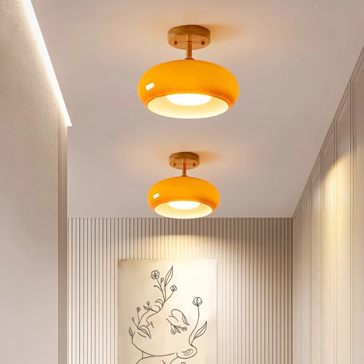 

LED Porch Ceiling Light E27 Three-color Dimming Balcony Cloakroom Corridor Bedroom Study Eye protection Ceiling Light