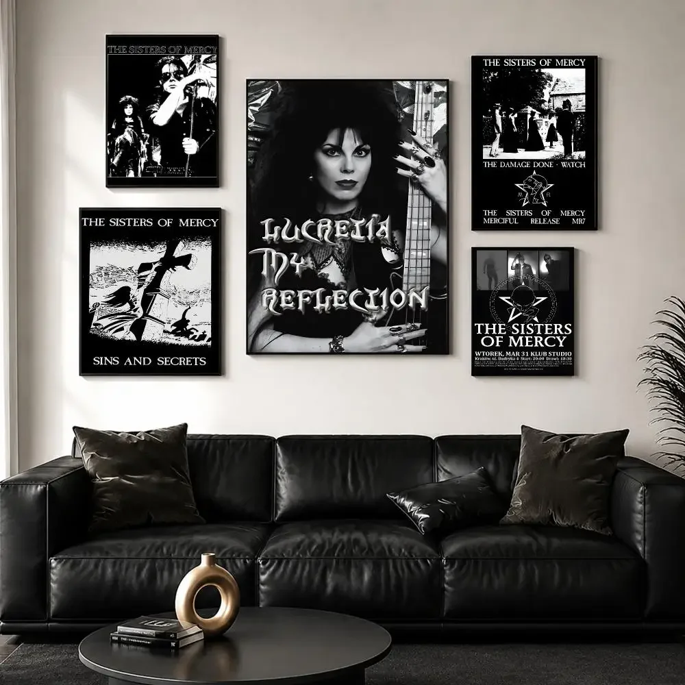 Rock Band The S-Sisters of M-Mercy Poster Decorative Wall Art Sticker Mural Print for Bedroom Living Room Hallway Home Decor