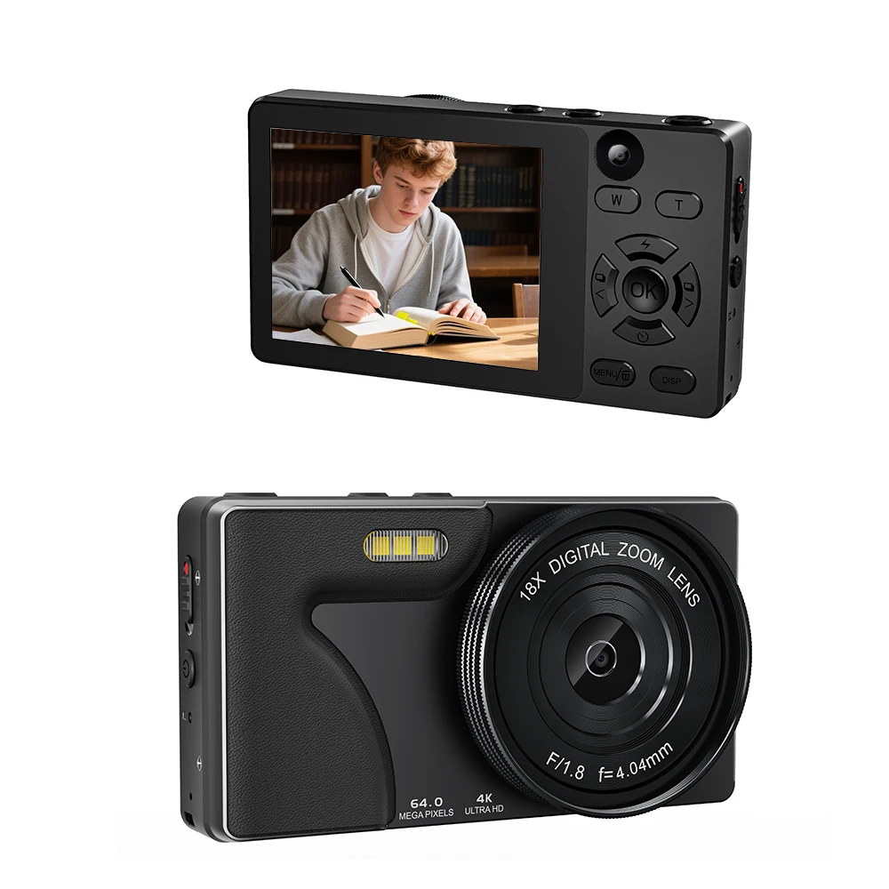 Vandlion A62 4K Digital Camera 2.8 Inch Screen HD Rear Camera Support Fill Light Camera Timer Delayed Photography