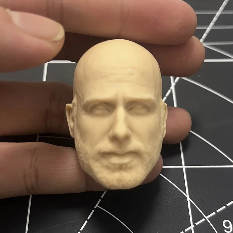 Azhan 1/6 unbemalter Wissenschaftler-Kopfsatz – verrücktes Erfinder-Modell (spiky Hair Sculpt mit Sabberwirkung) für individuelle Figuren zum Selbermachen