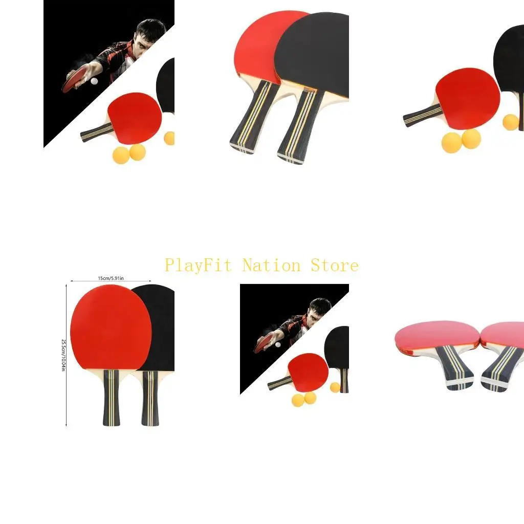 

242F Highly Elastic Table Tennis Rackets Portable Table Tennis Paddle Professional PingPong Rackets for Indoor Outdoor Play