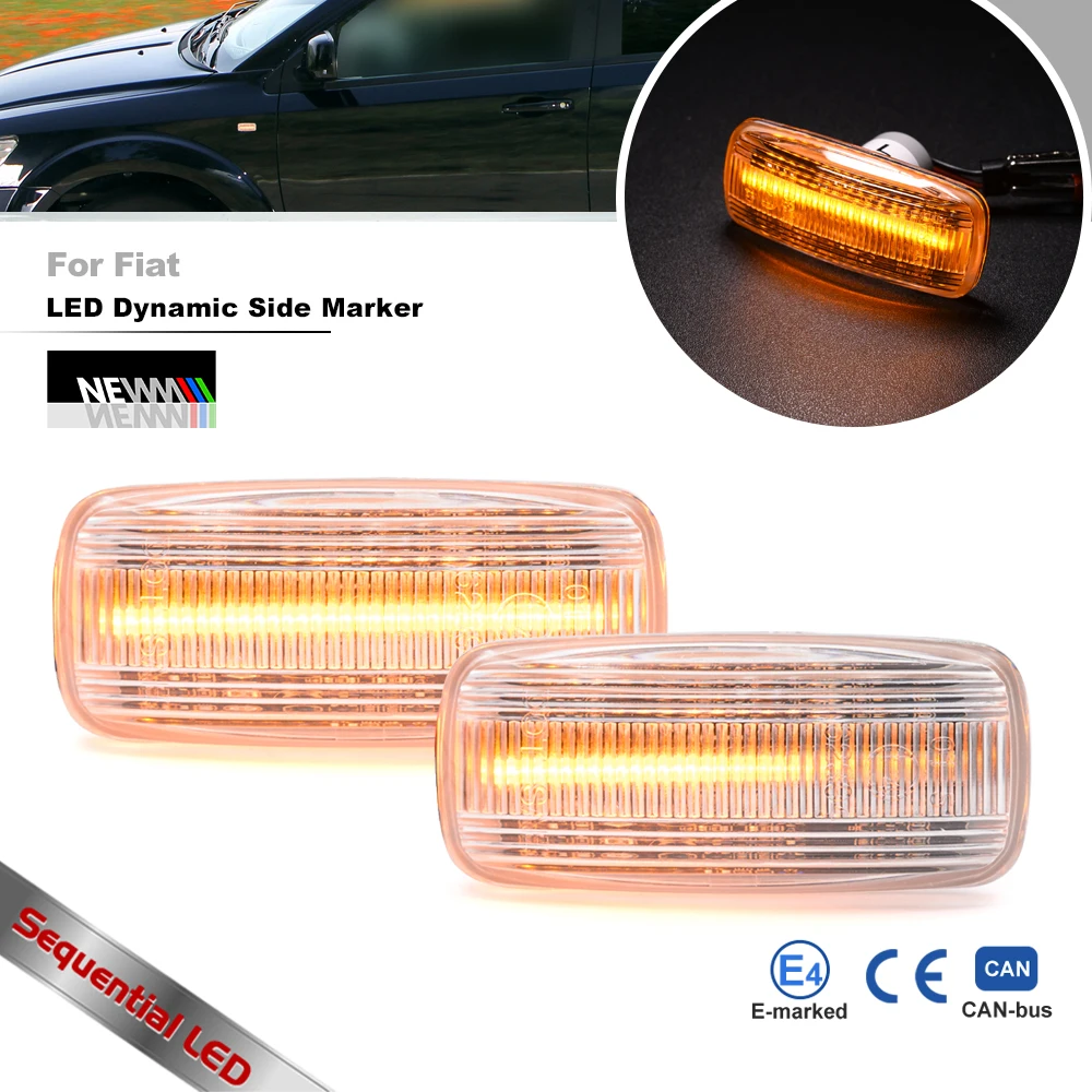 Dynamic LED Turn Signal Repeaters for Fiat Freemont for Lancia Voyager Canbus Fender Blinker Lamps Car Side Markers Turn Signal