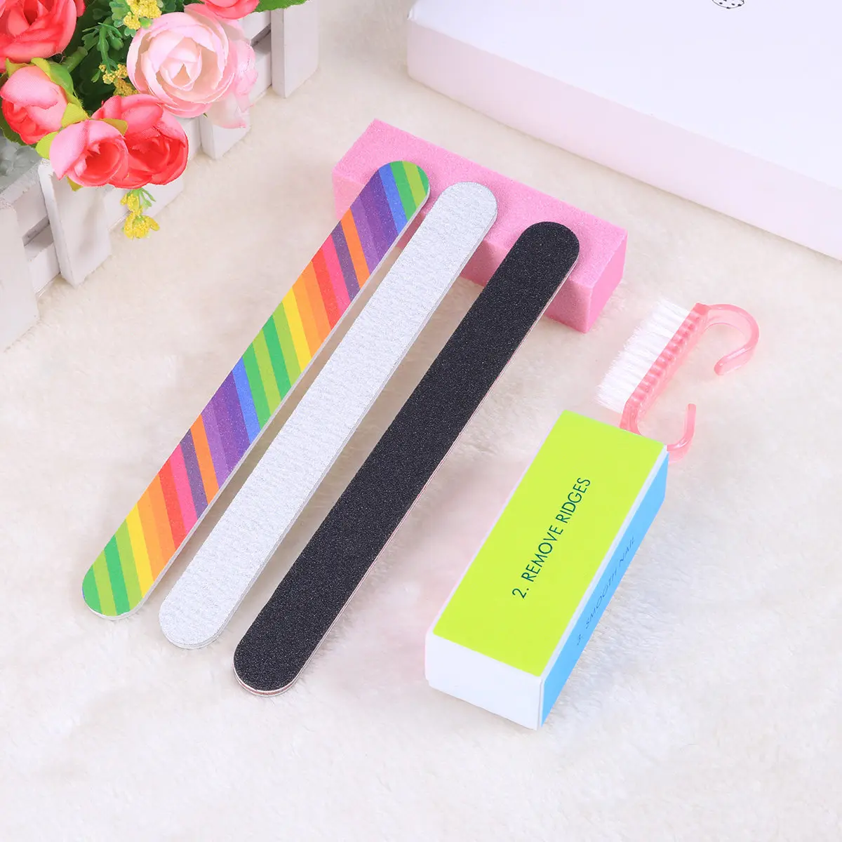 

Набор из 6 пилок для ногтей с губкой и наждачной бумагой для маникюра, обрезки, придания формы, снятия лака, портативный, моющийся