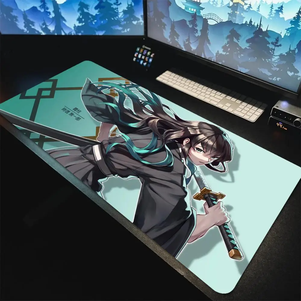 Muichiro Tokito 1200x600x5mm Thicking Super Mouse Pad Big Tapete Para Escritorio Mouse Stand Hentai Desk Mat All Size xxl Pad